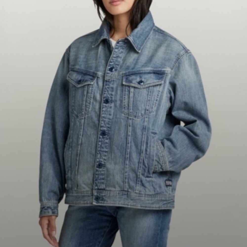 G-Star Women’s Oversized Western Jacket Sun Faded Air Force Blue